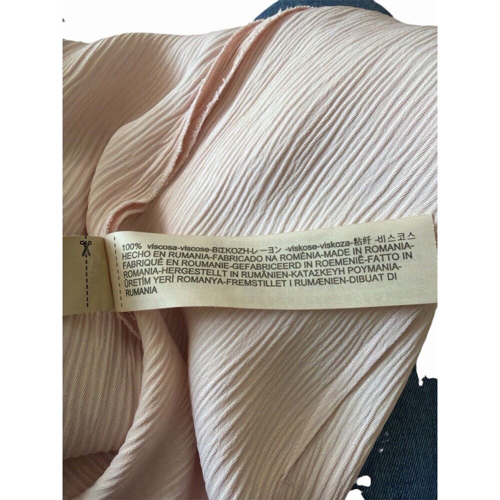Massimo Dutti Blush Pink Jumpsuit Sleeveless V-Neck Wide Leg US 4 EU 36 - Picture 11 of 13
